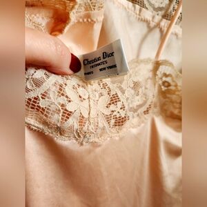 1970s Christian Dior vintage laced slip, size XS